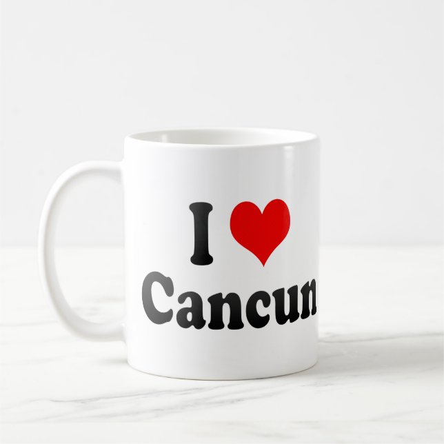 Taza De Café Amo Cancun, México (Izquierda)