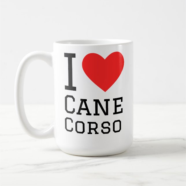 Taza De Café Amo cane corso (Izquierda)