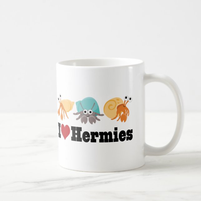 Taza De Café Amo cangrejos de ermitaño (Derecha)