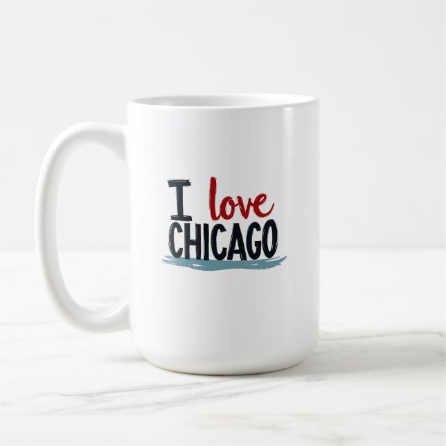 Taza De Café Amo Chicago (Izquierda)