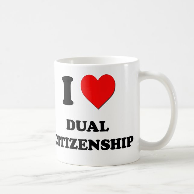 Taza De Café Amo ciudadanía dual (Derecha)