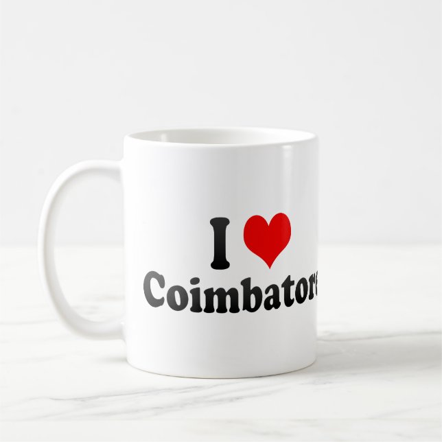 Taza De Café Amo Coimbatore, la India (Izquierda)