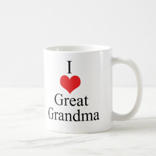Taza De Café Amo (corazón) a la gran abuela