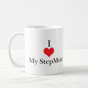 Taza De Café Amo (corazón) a mi madrastra