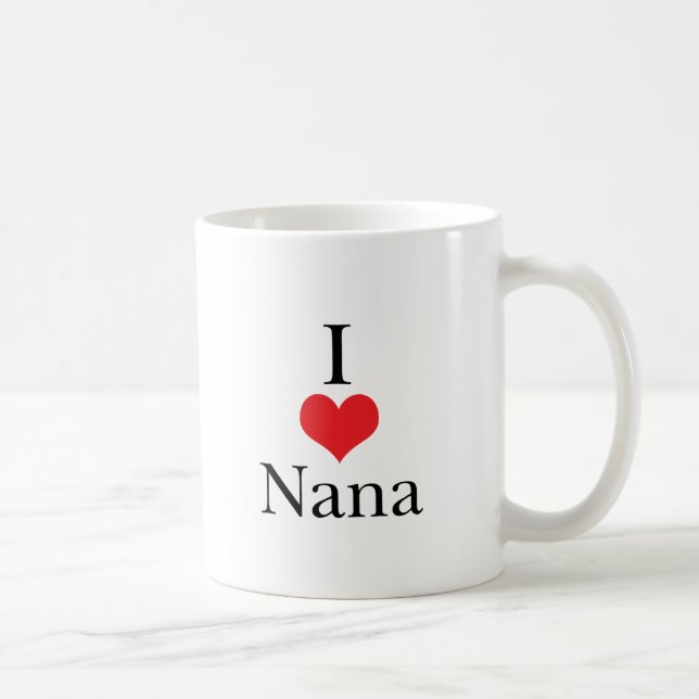 Taza De Café Amo (corazón) a Nana (Derecha)