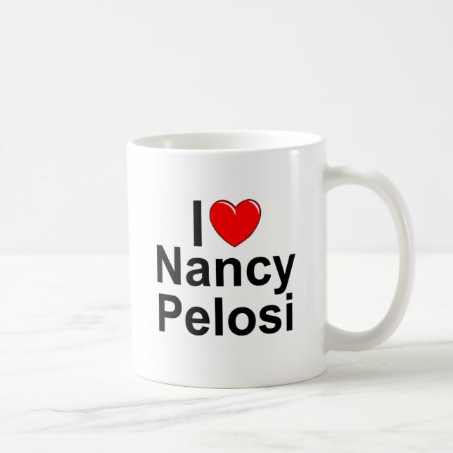 Taza De Café Amo (corazón) a Nancy Pelosi (Derecha)