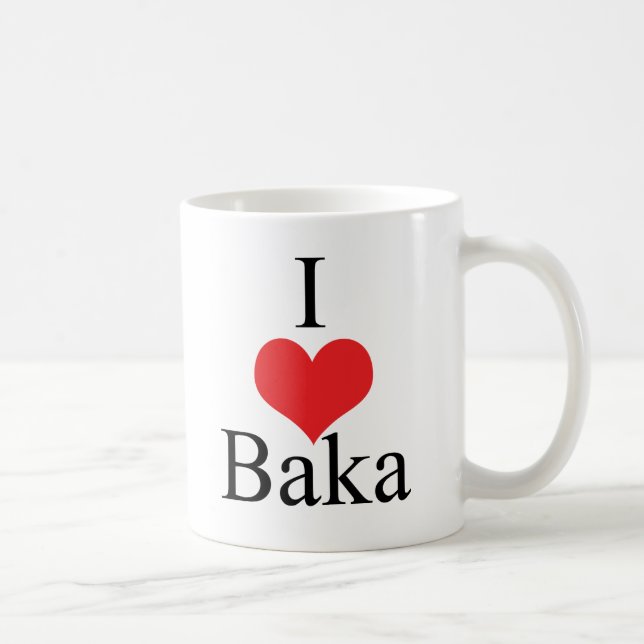 Taza De Café Amo (corazón) Baka (Derecha)