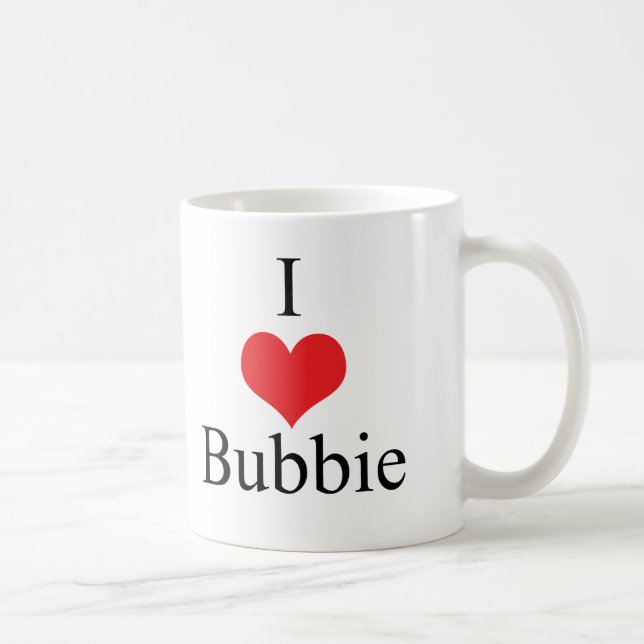 Taza De Café Amo (corazón) Bubbie (Derecha)