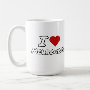 Taza De Café Amo corazón ciudad de Melbourne
