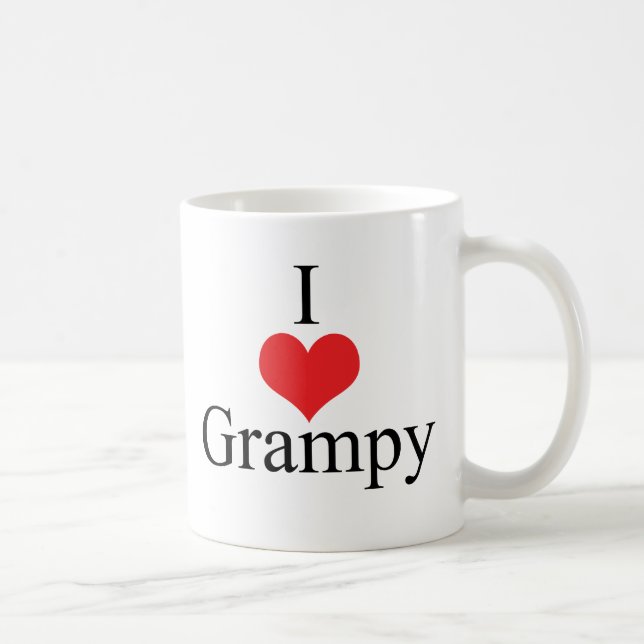 Taza De Café Amo (corazón) Grampy (Derecha)