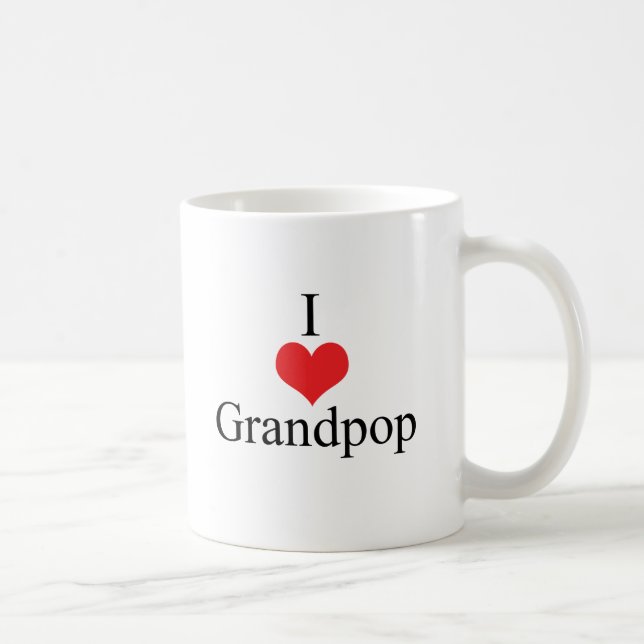 Taza De Café Amo (corazón) Grandpop (Derecha)