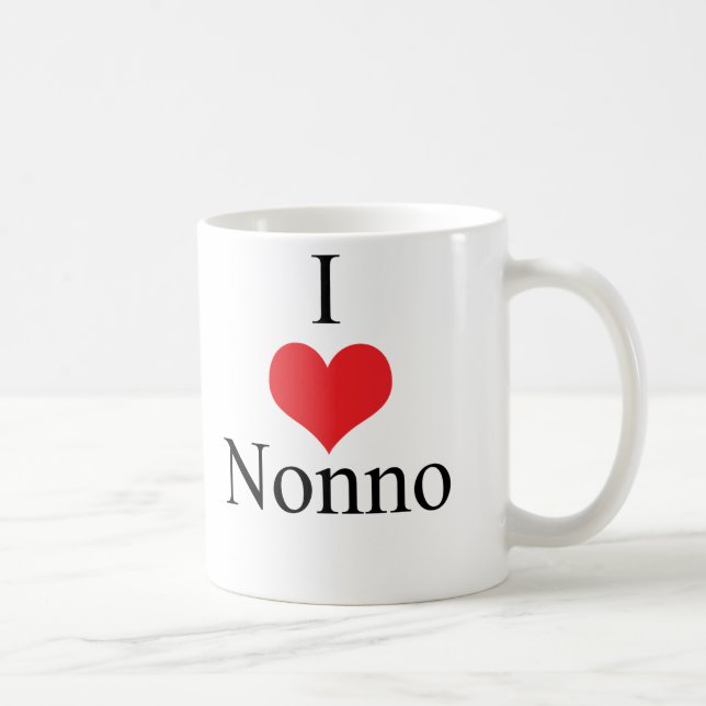Taza De Café Amo (corazón) Nonno (Derecha)