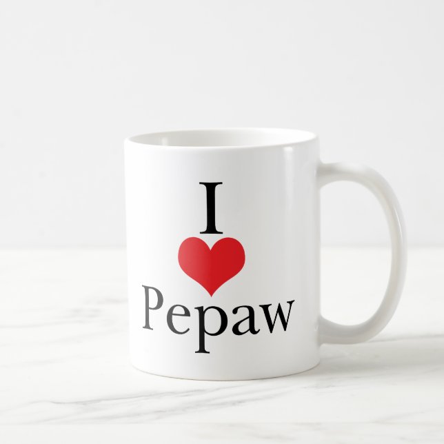 Taza De Café Amo (corazón) Pepaw (Derecha)