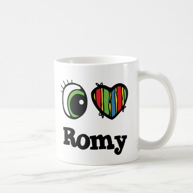 Taza De Café Amo (Corazón) Romy (Derecha)