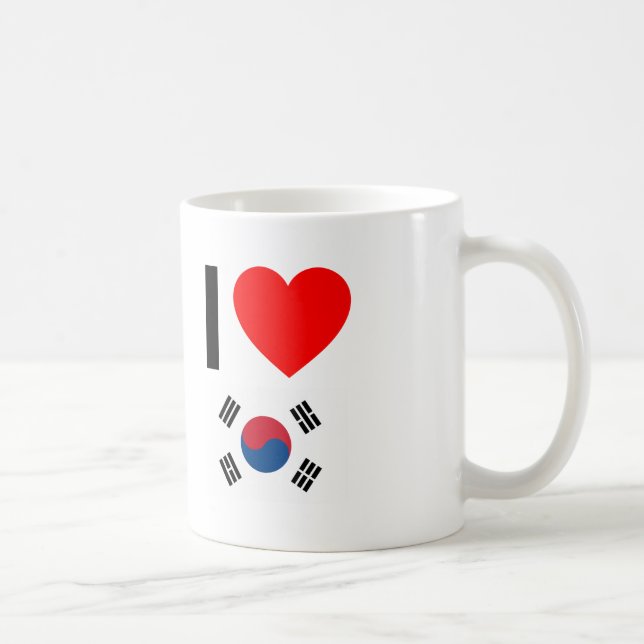 Taza De Café amo corea del sur (Derecha)