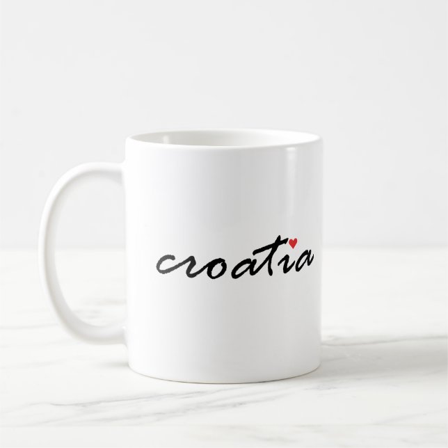 Taza De Café Amo Croacia (Izquierda)