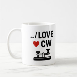 Taza De Café Amo CW - Morse Code Ham Radio Passion