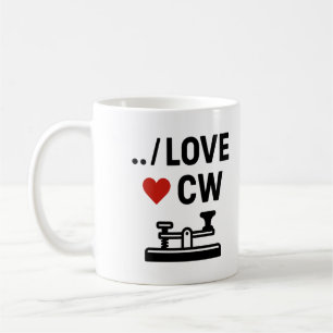 Taza De Café Amo CW - Morse Code Ham Radio Passion