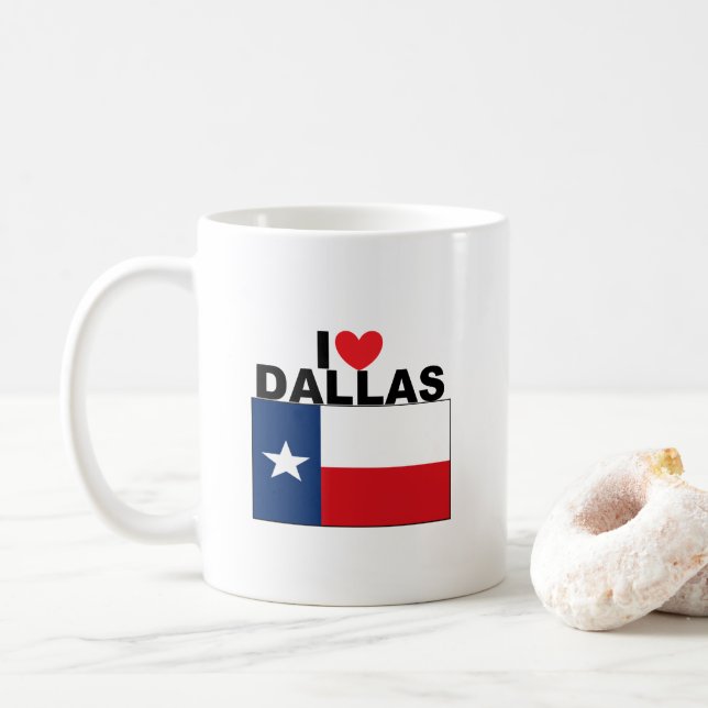 Taza De Café Amo Dallas, TX (Con donut)