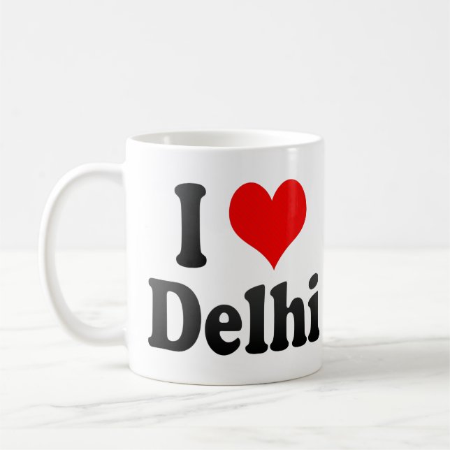 Taza De Café Amo Delhi, la India. Mera Pyar Delhi, la India (Izquierda)