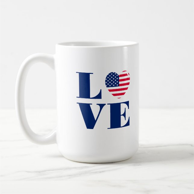 Taza De Café Amo EE.UU. (Izquierda)