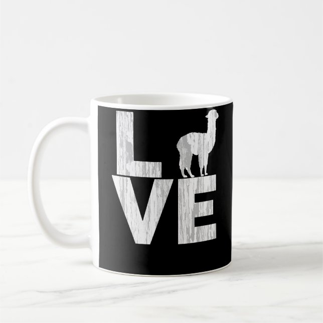 Taza De Café Amo efecto apenado tono de las alpacas dos (Izquierda)