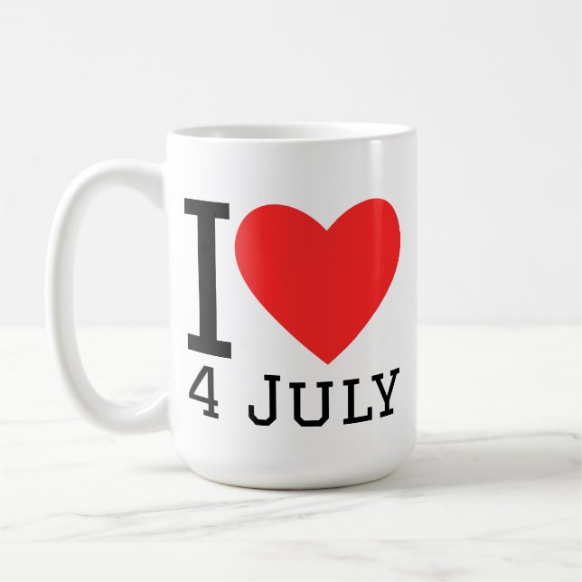 Taza De Café Amo el 4 de julio (Izquierda)