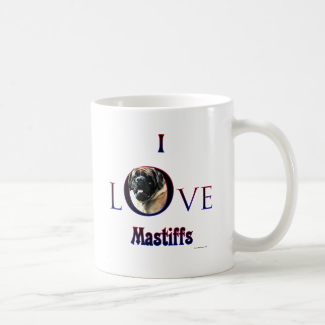 Taza De Café Amo el albaricoque de Mastiffs (Derecha)