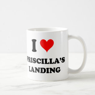 Taza De Café Amo el aterrizaje Massachusetts de Priscilla