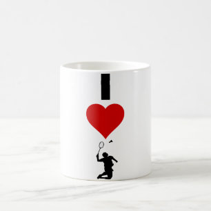 Taza De Café Amo el bádminton (vertical)