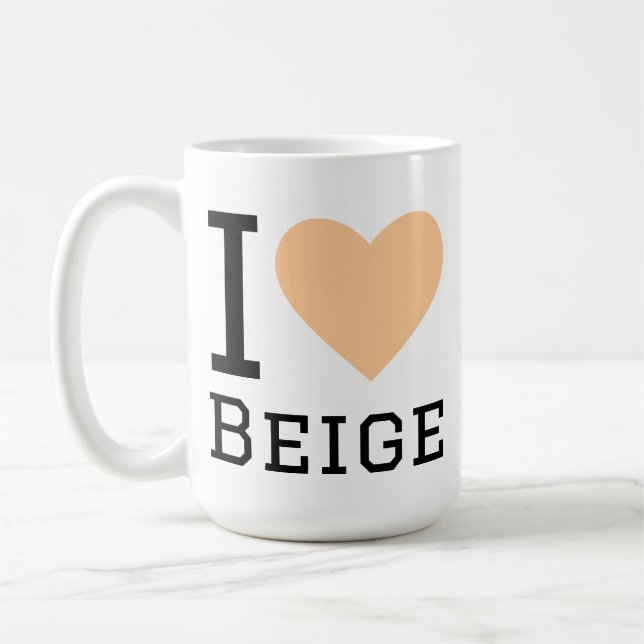 Taza De Café Amo el beige (Izquierda)