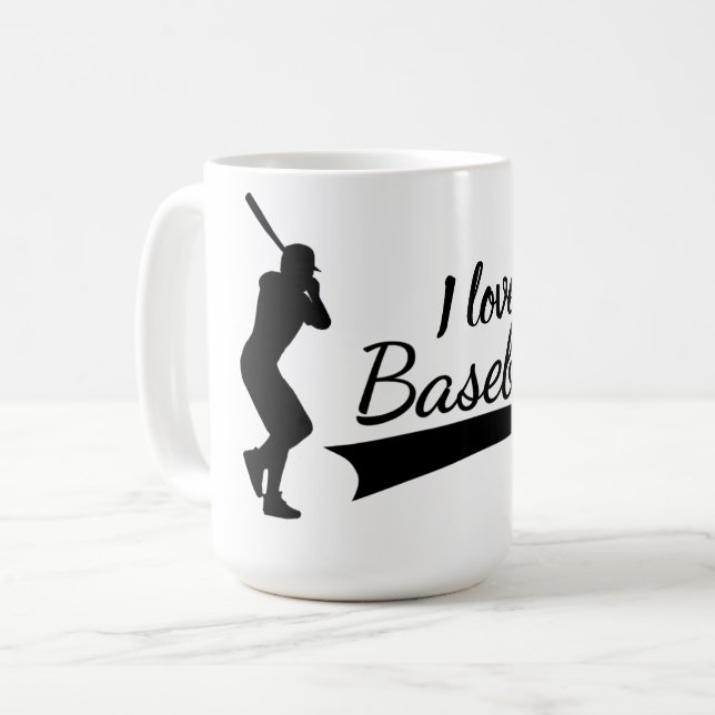 Taza De Café Amo el béisbol (Anverso izquierdo)