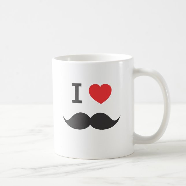 Taza De Café Amo el bigote (Derecha)