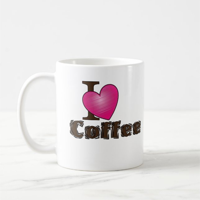 Taza De Café "Amo el café" Café Mug (Izquierda)