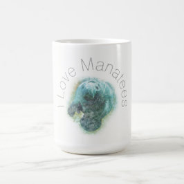 Taza De Café Amo el café de Manatees
