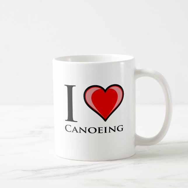 Taza De Café Amo el Canoeing (Derecha)