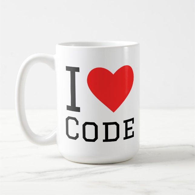Taza De Café Amo el código (Izquierda)