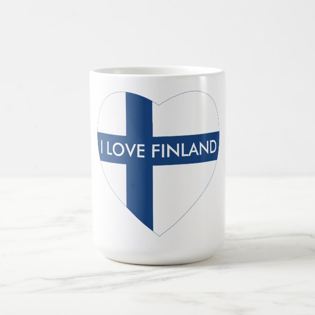 TAZA DE CAFÉ AMO EL CORAZÓN DE FINLANDIA (Centro)