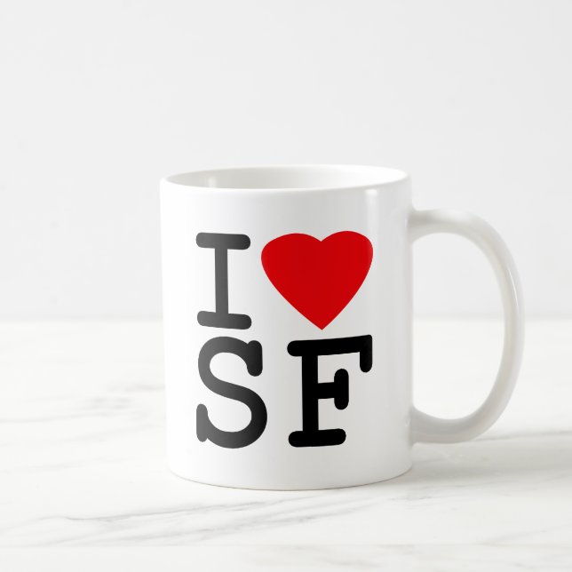 Taza De Café Amo el corazón San Francisco (Derecha)