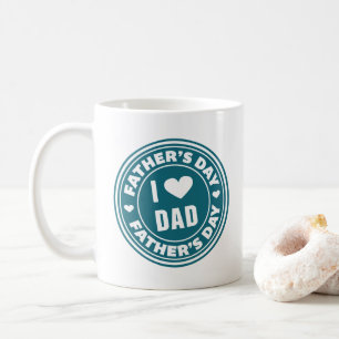 Taza De Café Amo el día de papá feliz padre Café Mug