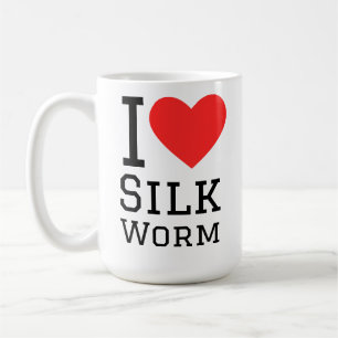 Taza De Café Amo el gusano de seda