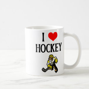 Taza De Café Amo el hockey Me encanta el hockey divertido hocke