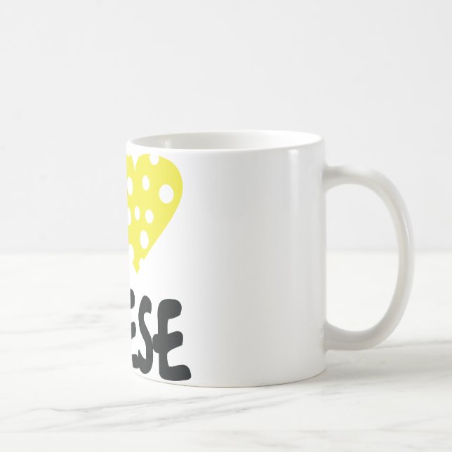 Taza De Café Amo el icono del queso (Derecha)
