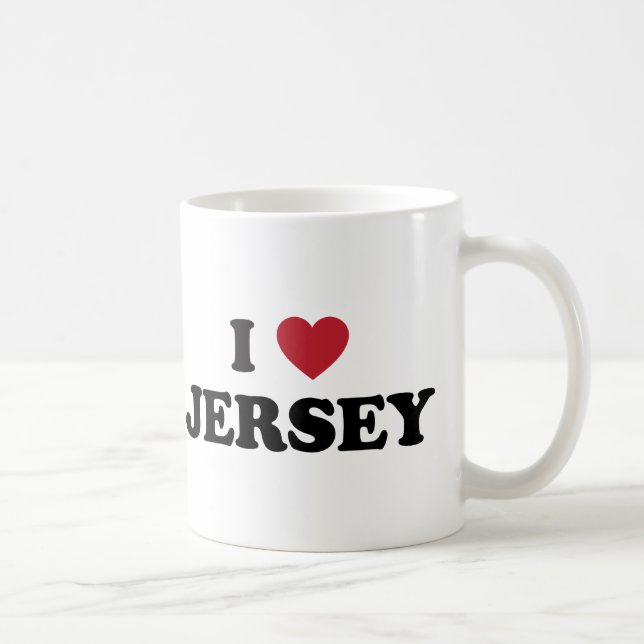Taza De Café Amo el jersey (Derecha)