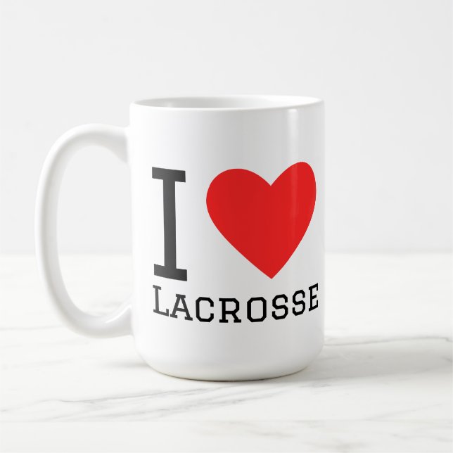 Taza De Café Amo el lacrosse (Izquierda)