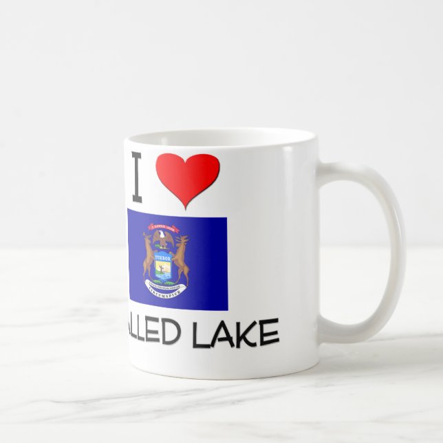 Taza De Café Amo el lago Michigan emparedado (Derecha)