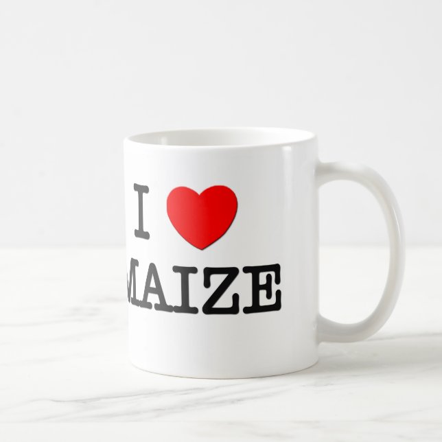 Taza De Café Amo el MAÍZ (la comida) (Derecha)