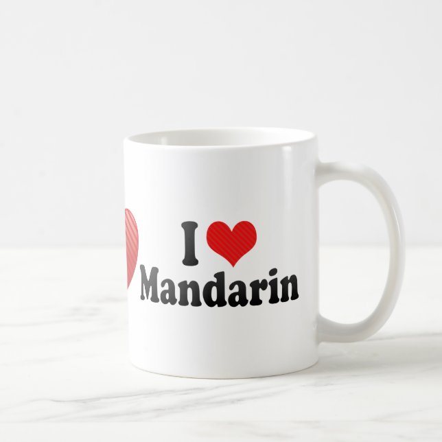 Taza De Café Amo el mandarín (Derecha)