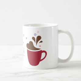 Taza De Café Amo el ___más que el café, rojo