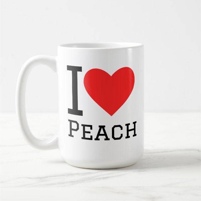 Taza De Café Amo el melocotón (Izquierda)